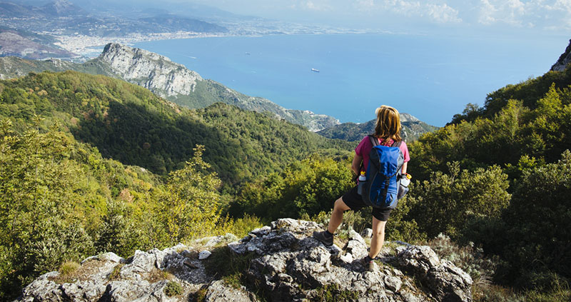 Hiking the amalfi coastal trail Salerno, italy